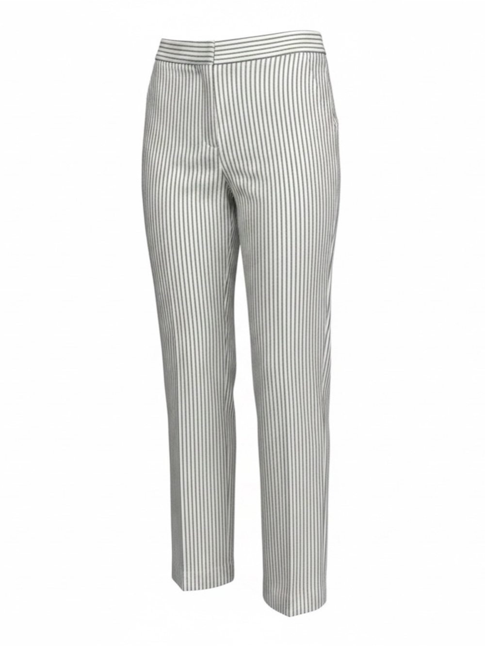 Amanda & Chelsea White and Gray Pinstripe Women's Trousers
